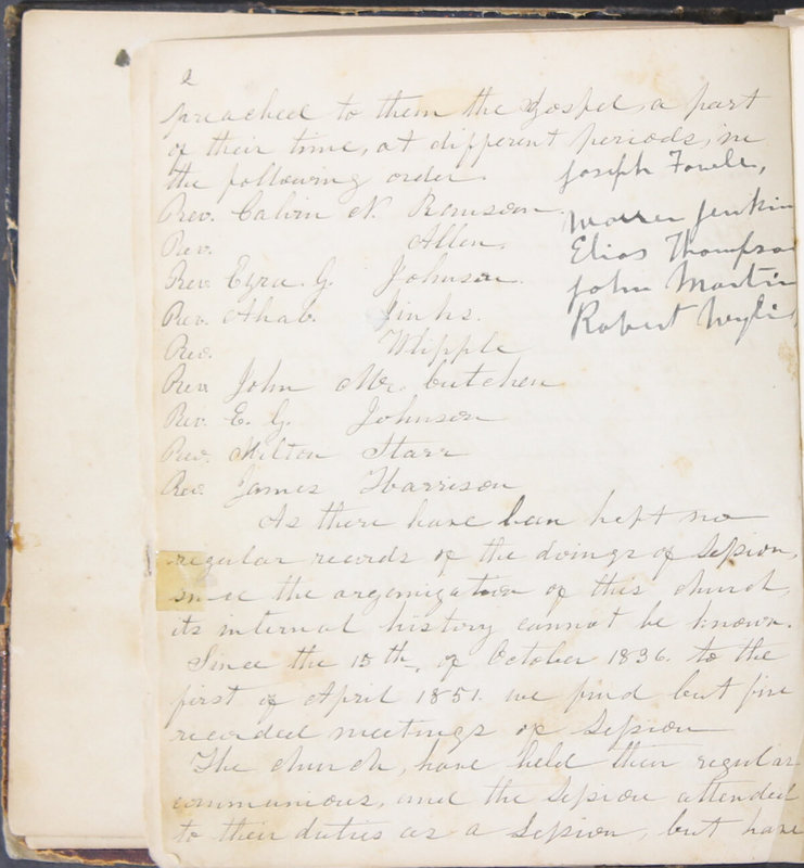 Sessional Records of the 1st Presbyterian Church of Trenton, Delaware Co., Ohio, 1831 (p. 8)