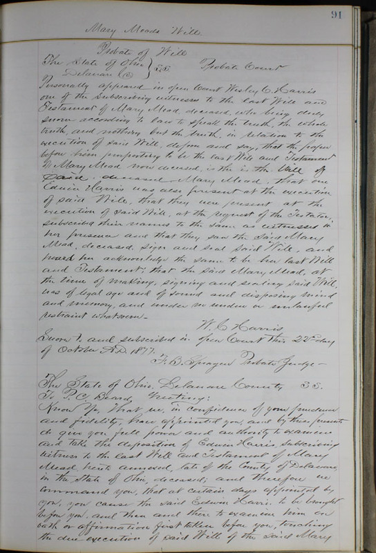 Delaware County Ohio Will Records Vol. 6 1876-1883 (p. 147)