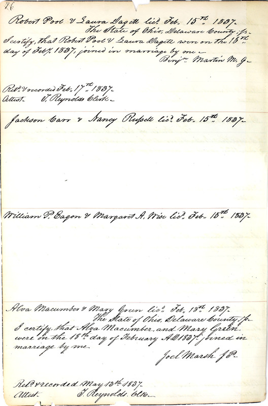 Marriage Records Vol.1 1835-1845 (p. 80)