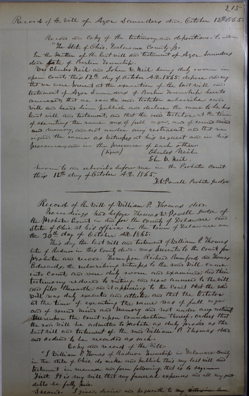 Delaware County Ohio Will Records Vol. 4 1859-1869 (p. 247)