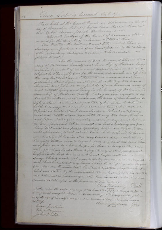 Delaware County Ohio Will Records Vol. 1 1812-1835 (p. 44)