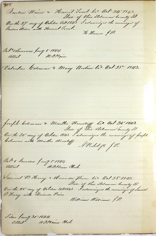 Marriage Records Vol.1 1835-1845 (p. 412)