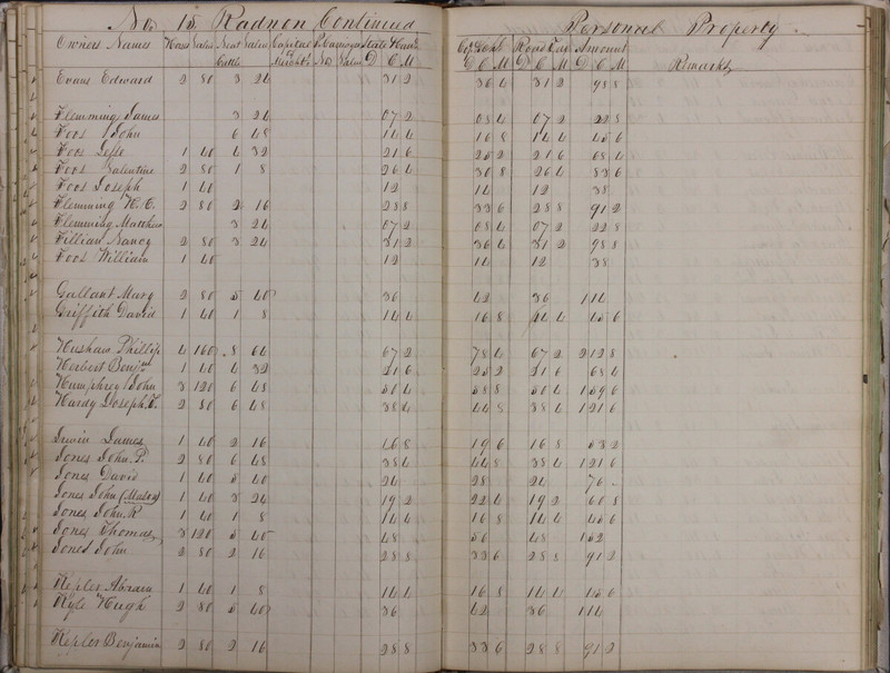 Delaware County Tax Duplicate 1828 Part 2 (p. 31)