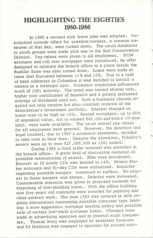 Fidelity Federal Savings and Loan Association 100 Years (p. 23)