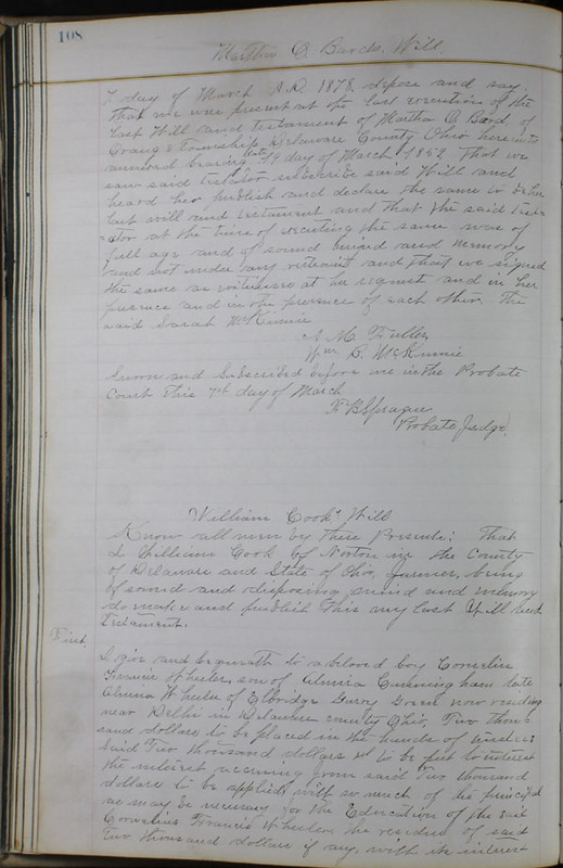 Delaware County Ohio Will Records Vol. 6 1876-1883 (p. 164)