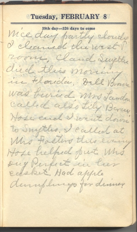 Roberta Hopkins' Diary 1927 (p. 45)