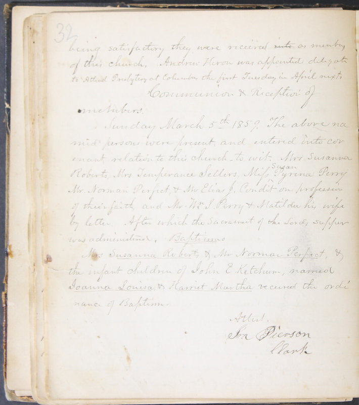 Sessional Records of the 1st Presbyterian Church of Trenton, Delaware Co., Ohio, 1831 (p. 38)