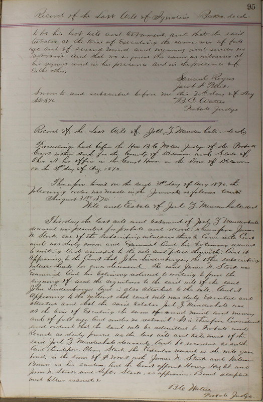 Delaware County Ohio Will Records Vol. 5 1869-1876 (p. 128)