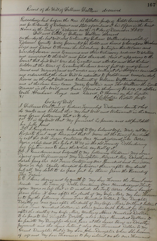 Delaware County Ohio Will Records Vol. 5 1869-1876 (p. 200)