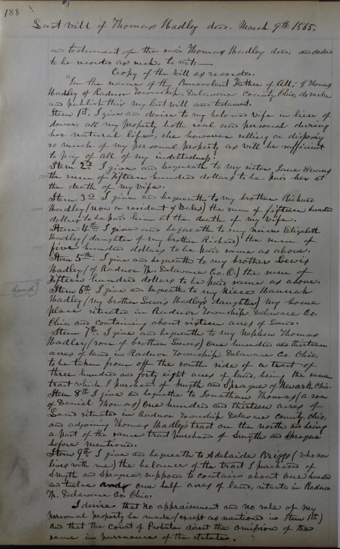 Delaware County Ohio Will Records Vol. 4 1859-1869 (p. 220)