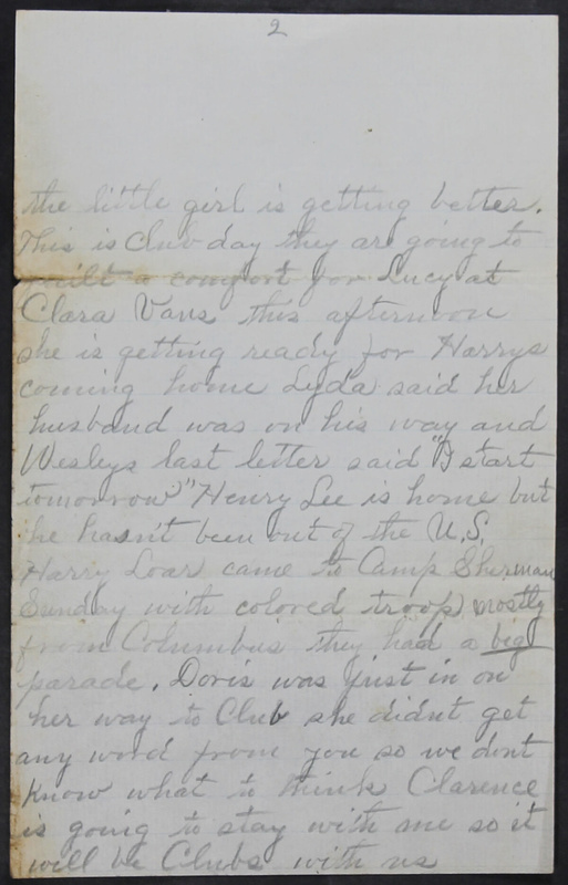 Charlie C. Bricker World War I Letters (p. 126)