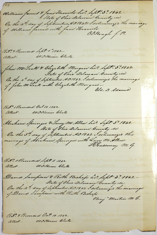 Marriage Records Vol.1 1835-1845 (p. 350)