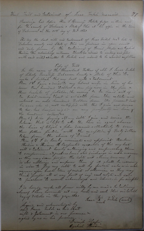 Delaware County Ohio Will Records Vol. 4 1859-1869 (p. 107)