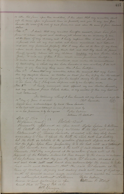 Delaware County Ohio Will Records Vol. 5 1869-1876 (p. 450)