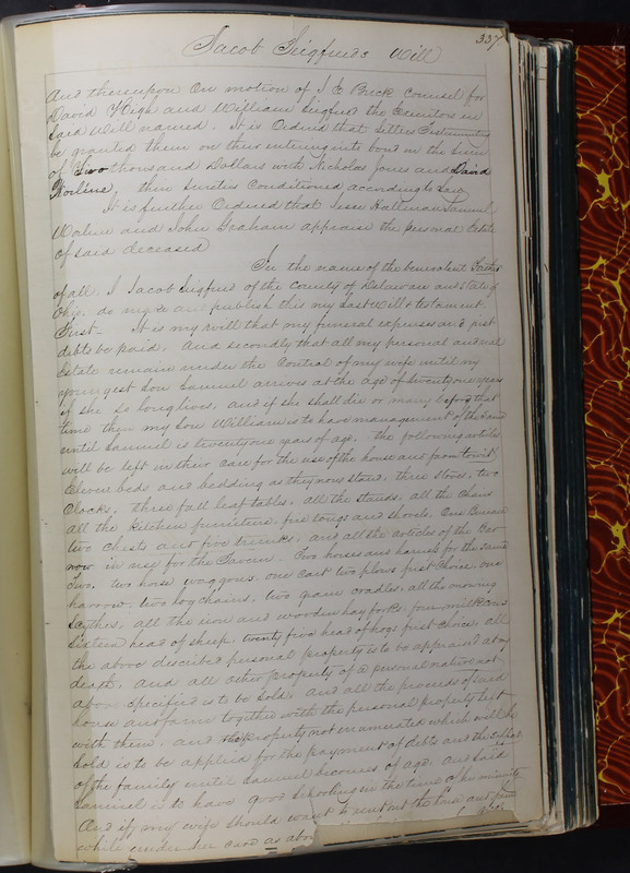 Delaware County Ohio Will Records Vol. 2 1835-1850 (p. 380)