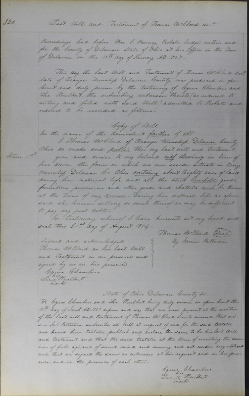 Delaware County Ohio Will Records Vol. 3 1850-1859 (p. 372)