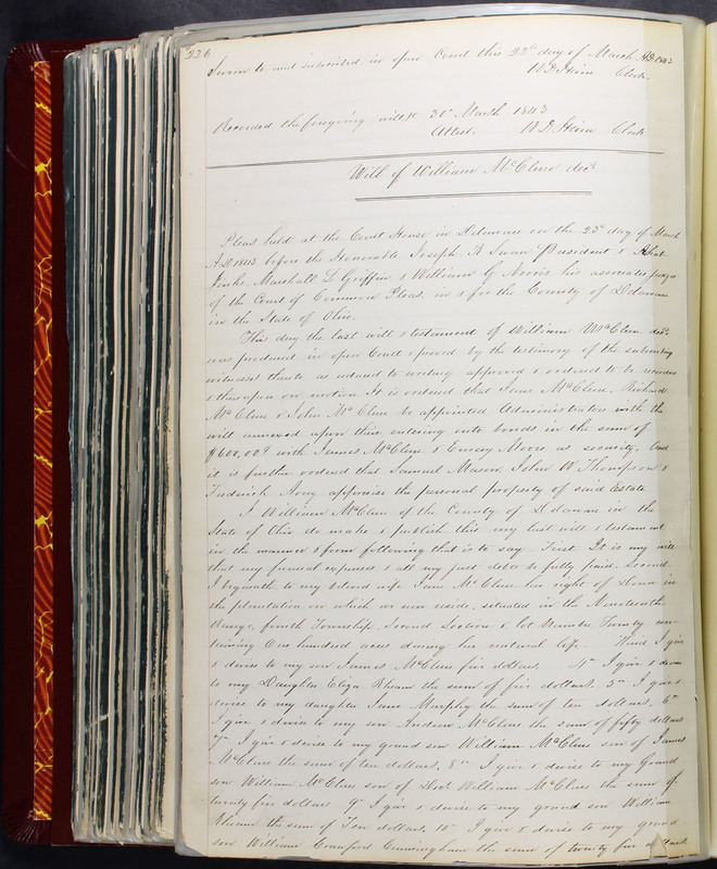 Delaware County Ohio Will Records Vol. 2 1835-1850 (p. 271)