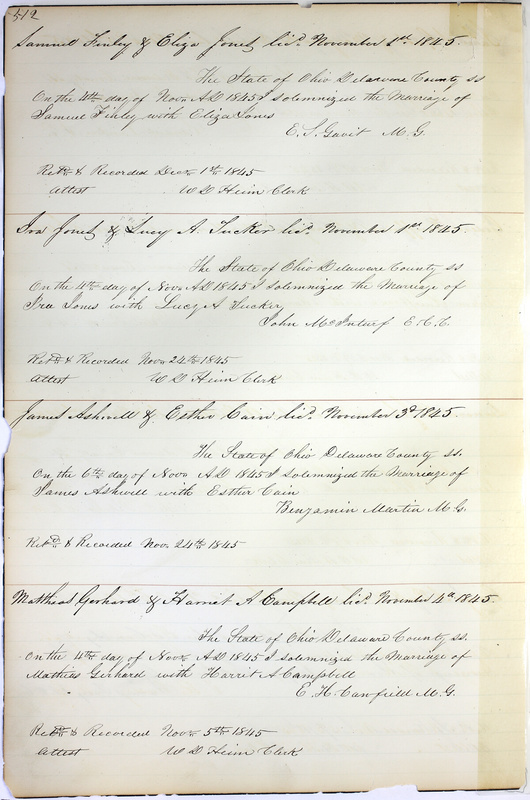 Marriage Records Vol.1 1835-1845 (p. 516)