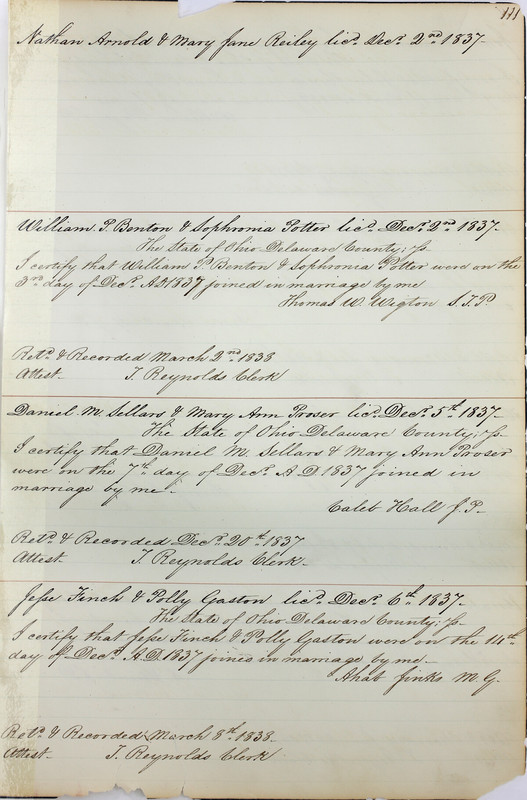 Marriage Records Vol.1 1835-1845 (p. 115)