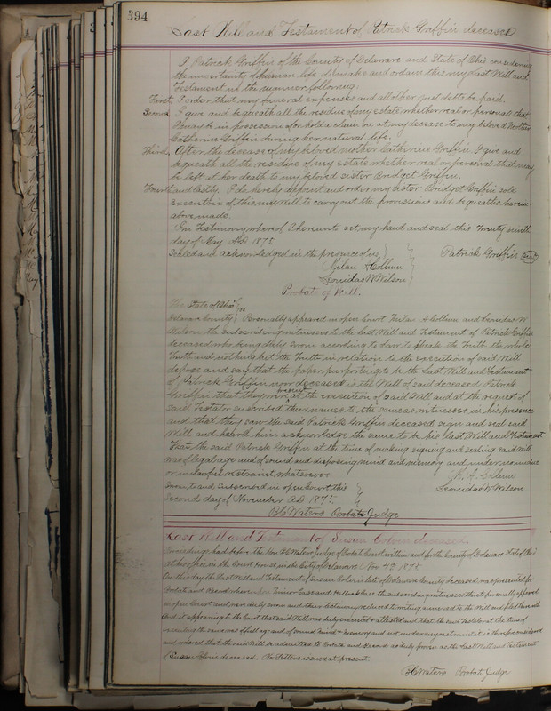 Delaware County Ohio Will Records Vol. 5 1869-1876 (p. 427)