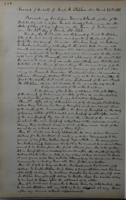 Delaware County Ohio Will Records Vol. 4 1859-1869 (p. 270)