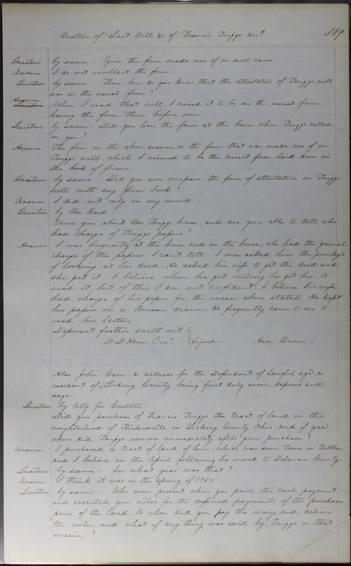 Delaware County Ohio Will Records Vol. 3 1850-1859 (p. 391)