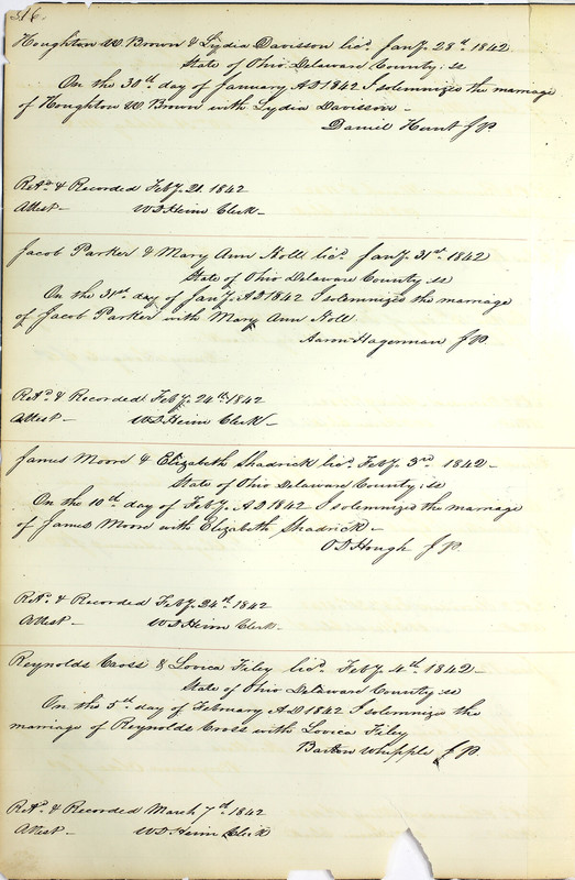 Marriage Records Vol.1 1835-1845 (p. 320)