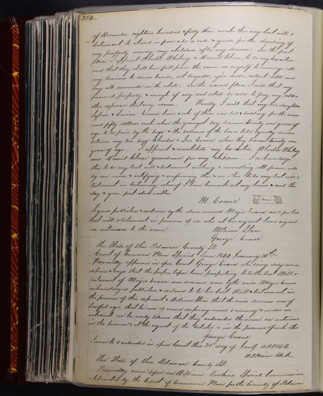 Delaware County Ohio Will Records Vol. 2 1835-1850 (p. 299)