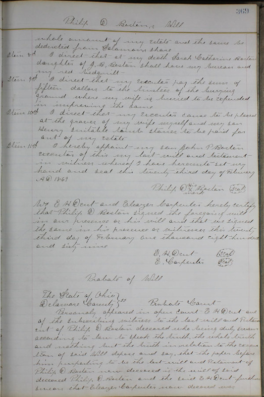 Delaware County Ohio Will Records Vol. 6 1876-1883 (p. 424)