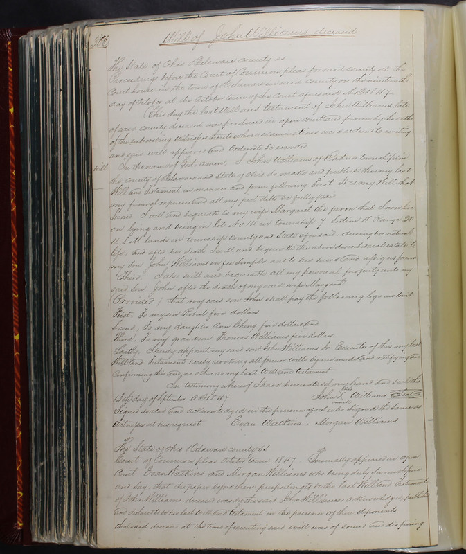 Delaware County Ohio Will Records Vol. 2 1835-1850 (p. 409)