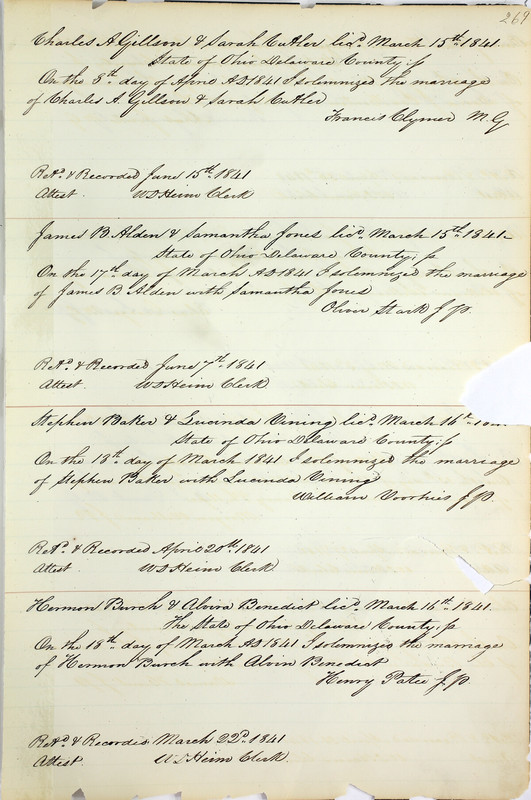 Marriage Records Vol.1 1835-1845 (p. 273)