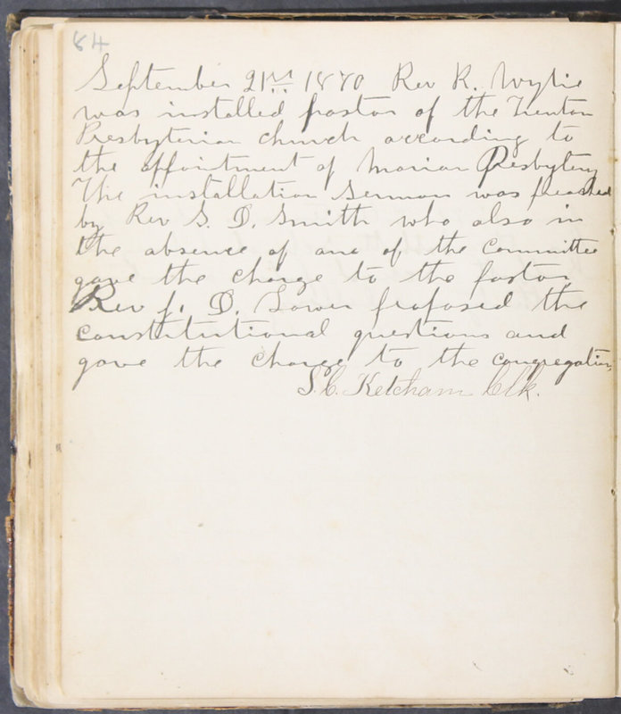 Sessional Records of the 1st Presbyterian Church of Trenton, Delaware Co., Ohio, 1831 (p. 90)