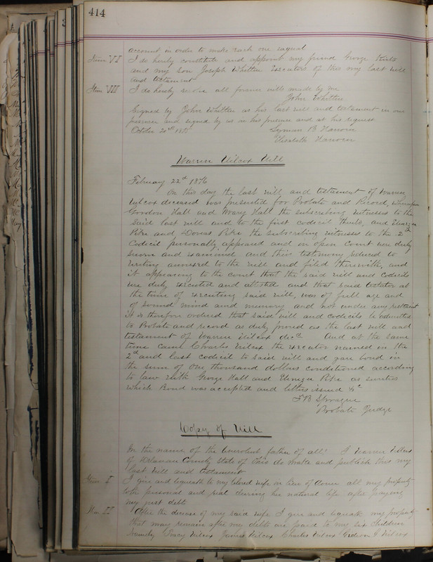 Delaware County Ohio Will Records Vol. 5 1869-1876 (p. 447)