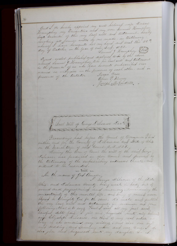 Delaware County Ohio Will Records Vol. 1 1812-1835 (p. 62)