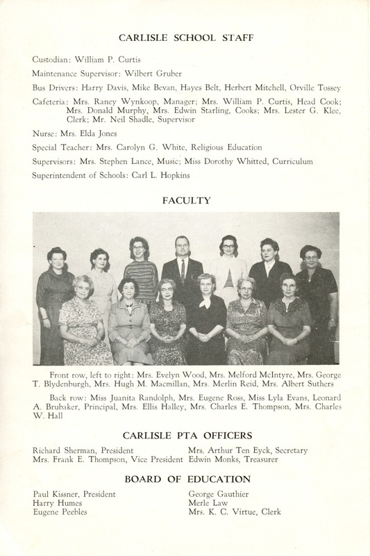 Dedication Program of Ervin F. Carlisle School (p. 2)