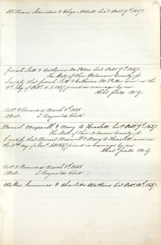 Marriage Records Vol.1 1835-1845 (p. 107)