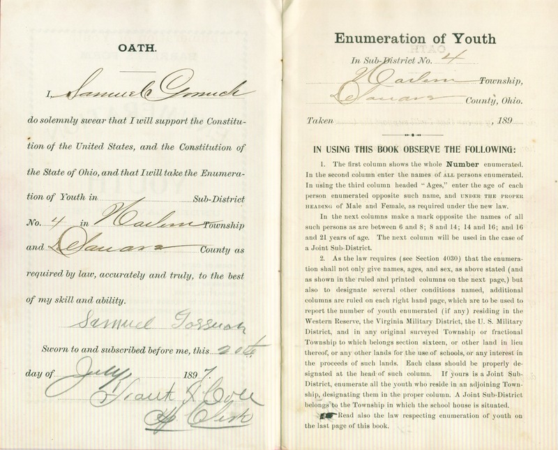 Harlem Township Enumeration of Youth Sub-District 4, July 21, 1897 (p. 3)