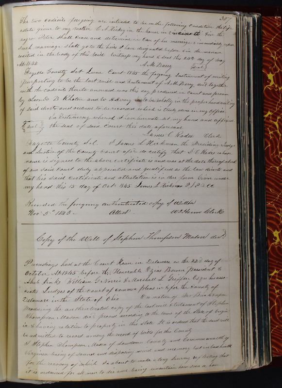 Delaware County Ohio Will Records Vol. 2 1835-1850 (p. 352)