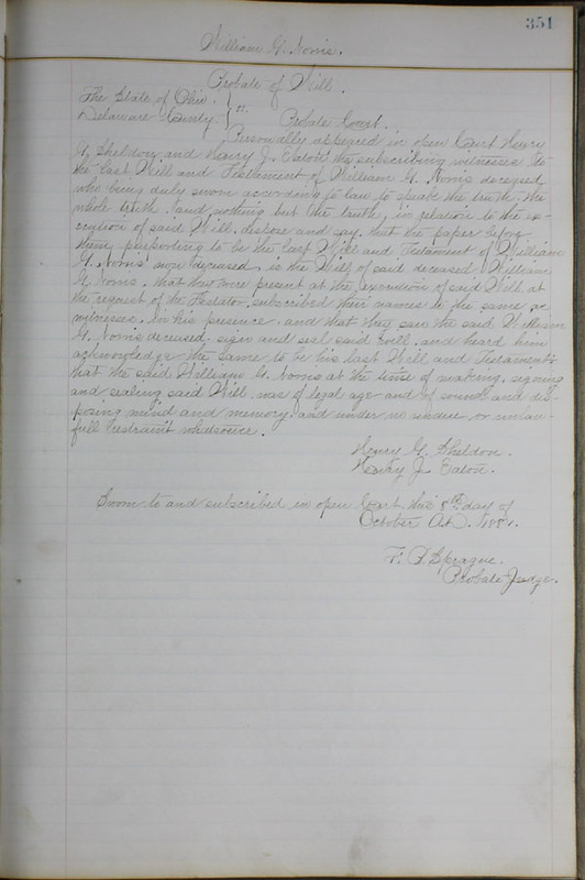 Delaware County Ohio Will Records Vol. 6 1876-1883 (p. 406)