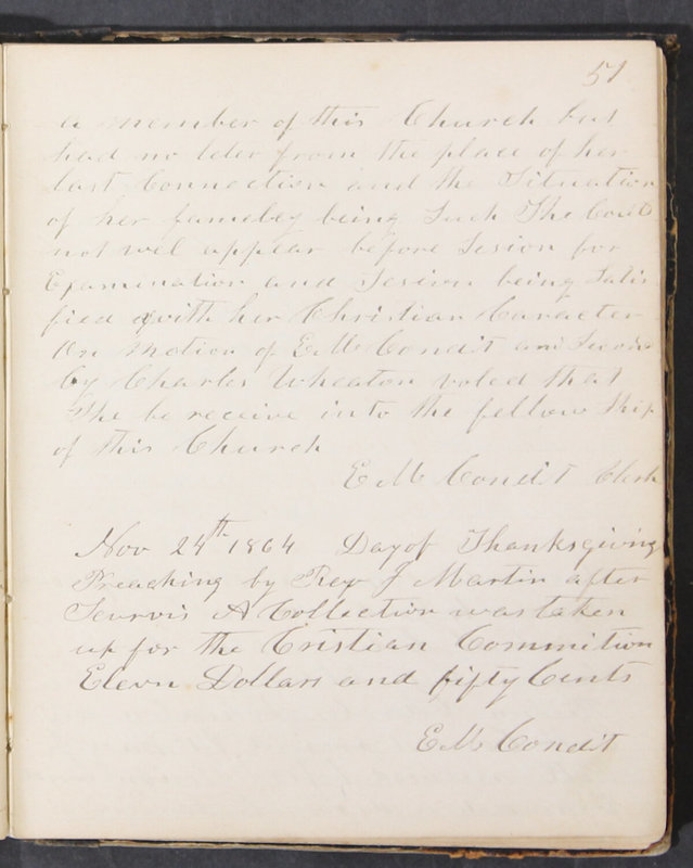 Sessional Records of the 1st Presbyterian Church of Trenton, Delaware Co., Ohio, 1831 (p. 57)