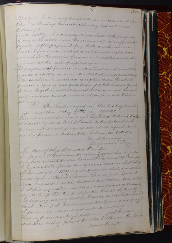 Delaware County Ohio Will Records Vol. 2 1835-1850 (p. 384)