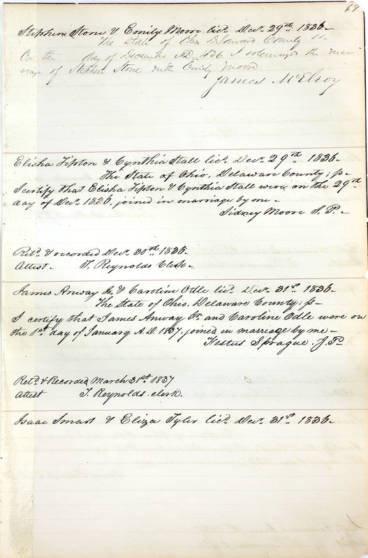 Marriage Records Vol.1 1835-1845 (p. 73)