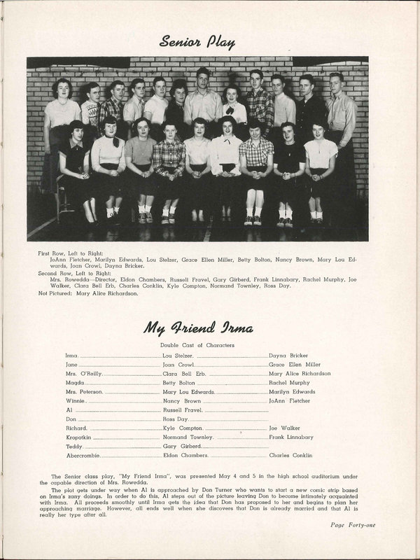 Big Walnut High School Yearbook. 1951: The Flame (46)