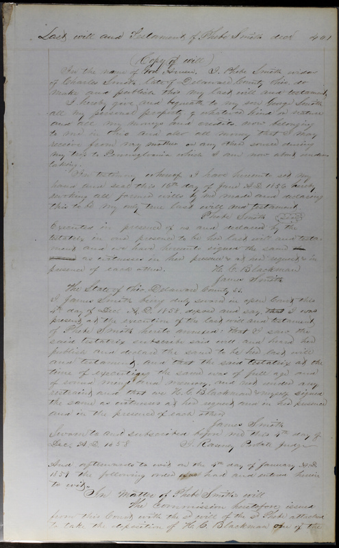 Delaware County Ohio Will Records Vol. 3 1850-1859 (p. 452)