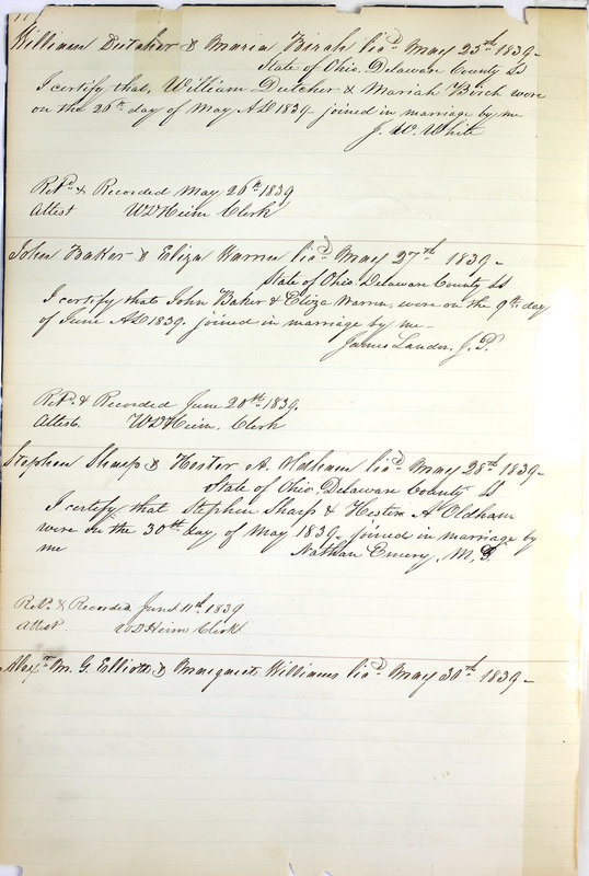 Marriage Records Vol.1 1835-1845 (p. 178)