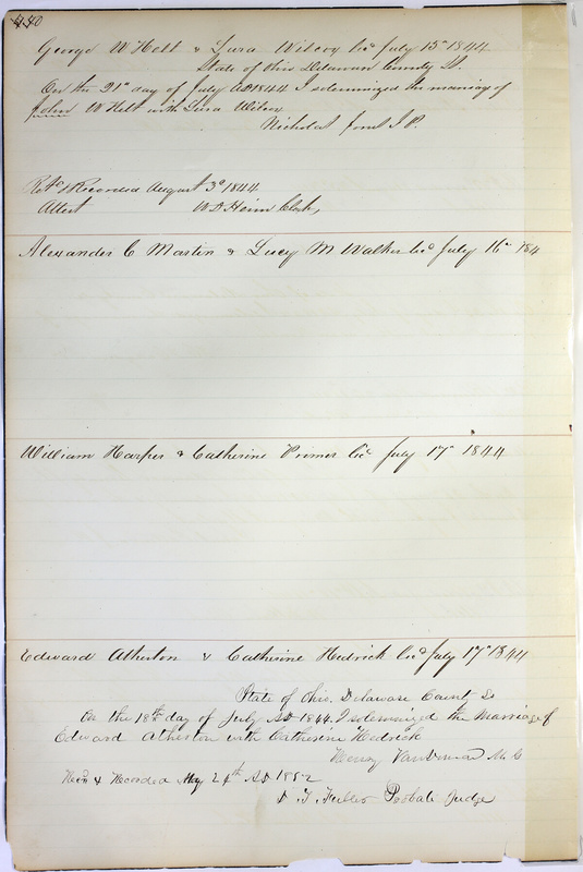 Marriage Records Vol.1 1835-1845 (p. 444)