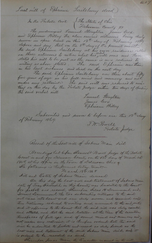 Delaware County Ohio Will Records Vol. 4 1859-1869 (p. 469)