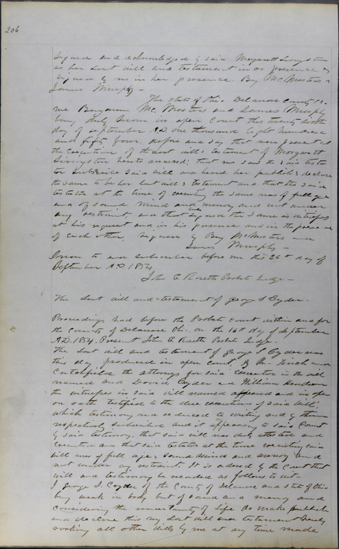 Delaware County Ohio Will Records Vol. 3 1850-1859 (p. 258)