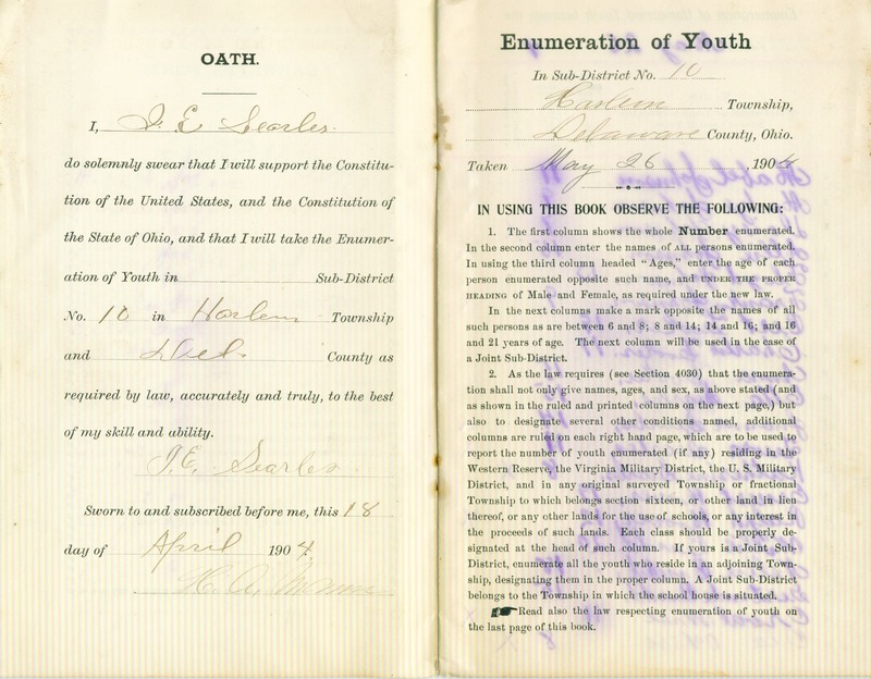 Harlem Township Enumeration of Youth Sub-District 10, May 26, 1904 (p. 3)