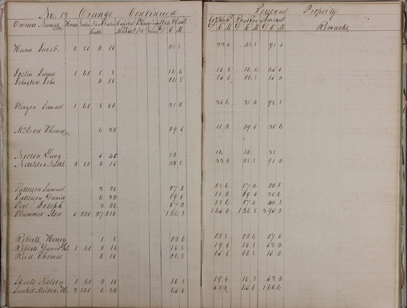 Delaware County Tax Duplicate 1828 Part 2 (p. 13)